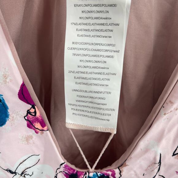 THE BIKINI LAB Swimsuit Size Large Reversible One Piece Floral Solid Beach NWT - Picture 16 of 16